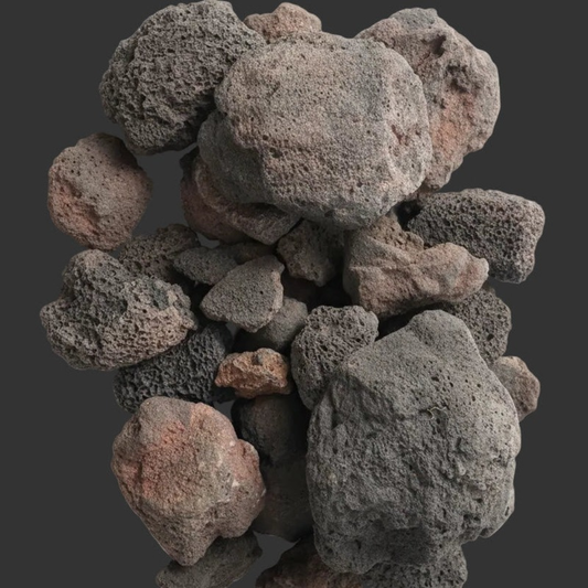 Black/Red Lava Rock (≈18kg) aquascaping hardscape