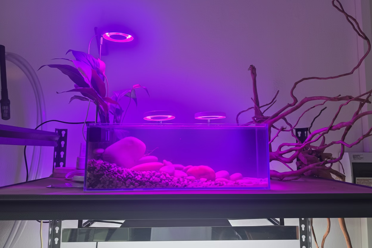 River-Style Aquascape with Peace Lily